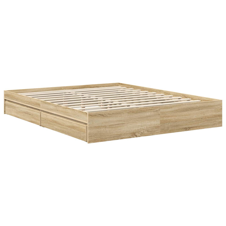 Opbevaringsseng Sonoma eg 160 x 200 cm Konstrueret træ