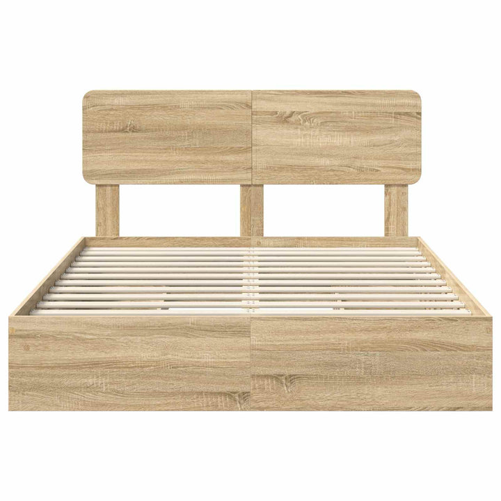Opbevaringsseng Sonoma eg 160 x 200 cm Konstrueret træ