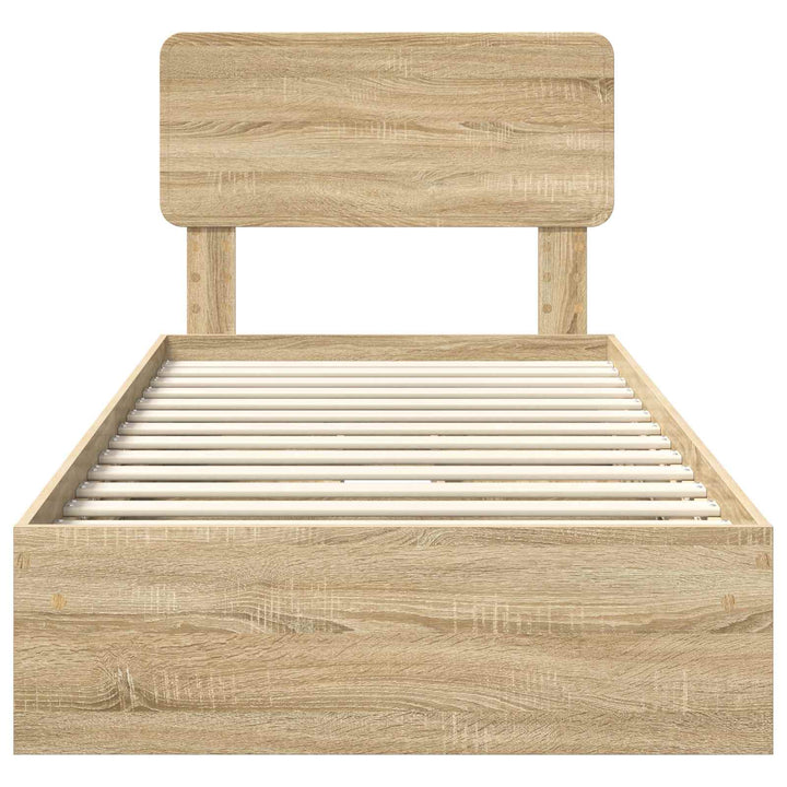Opbevaringsseng Sonoma eg 100 x 200 cm Konstrueret træ