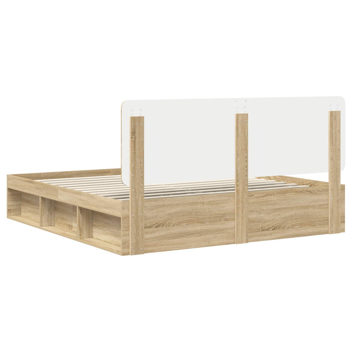 Sengestel med hovedgærde Sonoma 200 x 200 cm Massiv fyrretræ