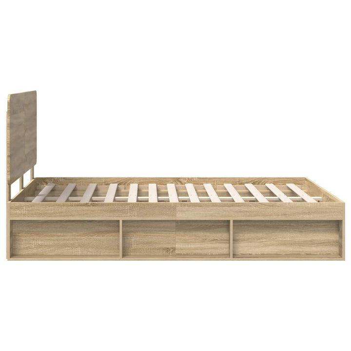 Sengestel med hovedgærde Sonoma eg 150 x 200 cm Massiv fyrretræ