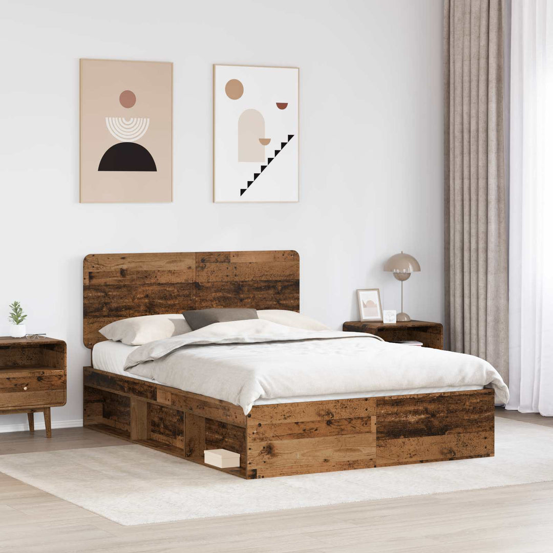 Sengestel Gammelt træ 150 x 200 cm Massiv fyrretræ