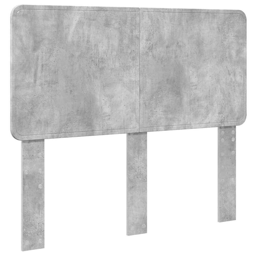 Sengestel med hovedgærde Beton Grå 135 x 190 cm Massiv fyrretræ