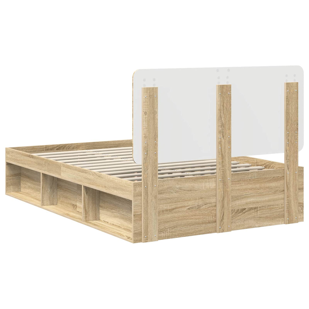 Sengestel med hovedgærde Sonoma 120 x 190 cm Massiv fyrretræ