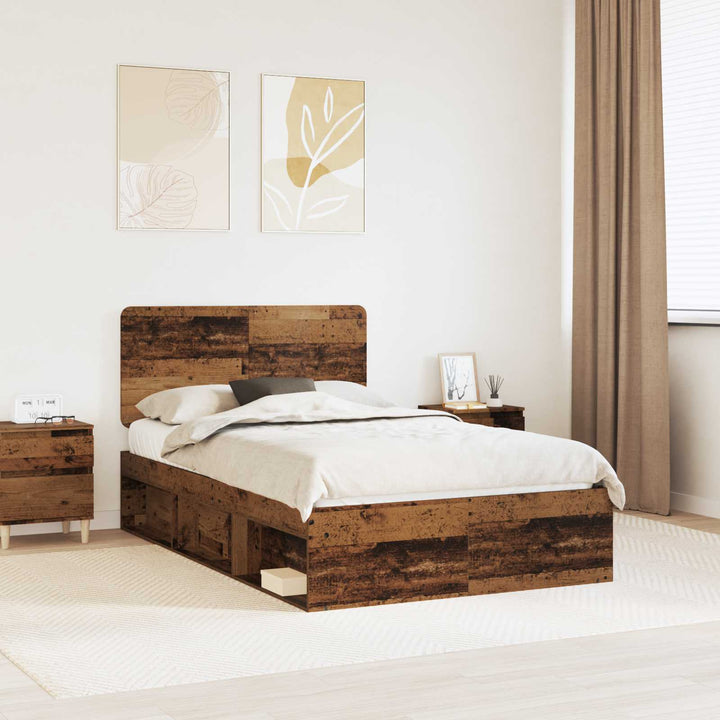 Sengestel Gammelt træ 120 x 190 cm Massiv fyrretræ