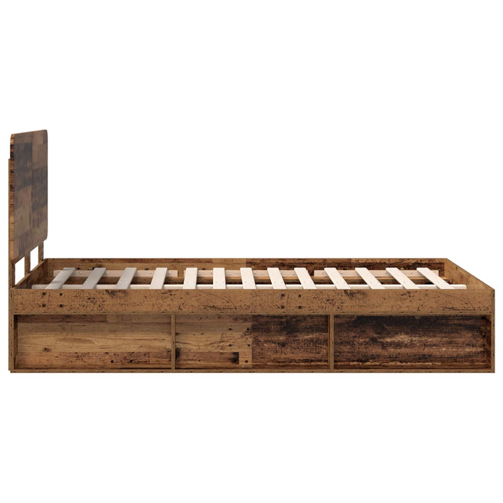 Sengestel Gammelt træ 120 x 190 cm Massiv fyrretræ