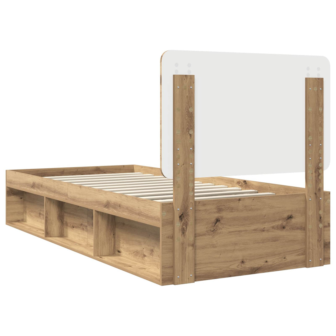 Sengestel med hovedgærde Artisan eg 90 x 200 cm Massiv fyrretræ