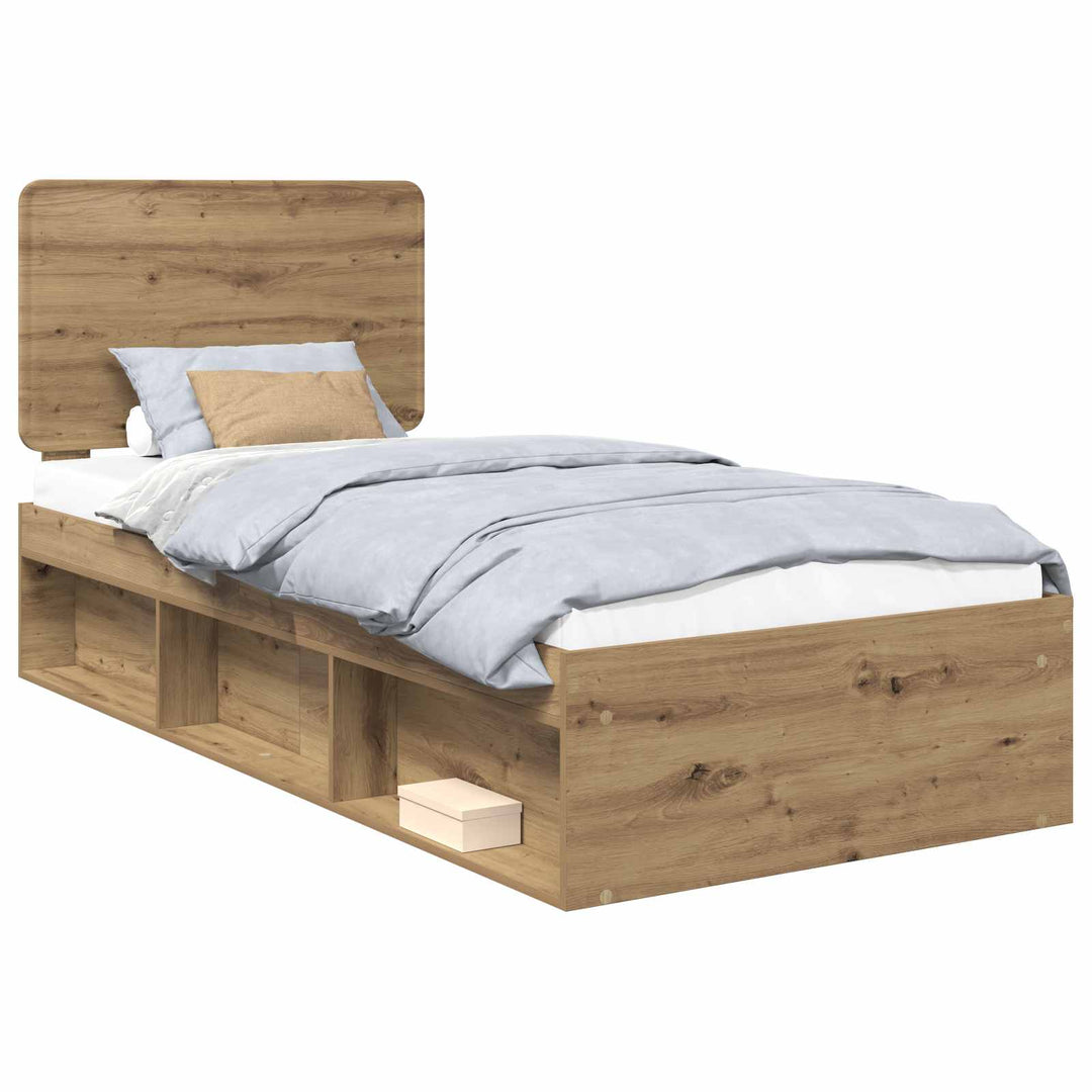 Sengestel med hovedgærde Artisan eg 90 x 190 cm Massiv fyrretræ