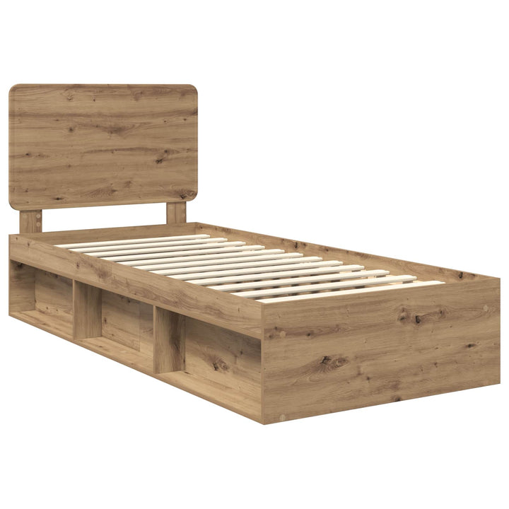 Sengestel med hovedgærde Artisan eg 90 x 190 cm Massiv fyrretræ