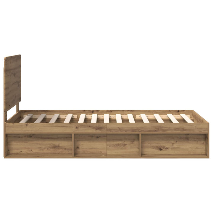 Sengestel med hovedgærde Artisan eg 90 x 190 cm Massiv fyrretræ