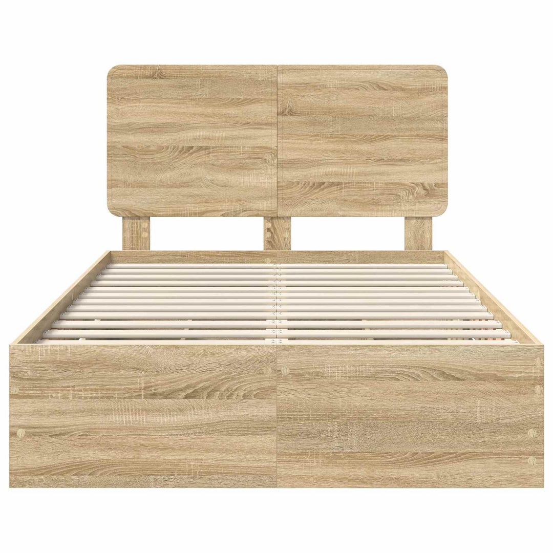 Sengestel med skuffe Sonoma eg 120 x 190 cm Ingeniørtræ