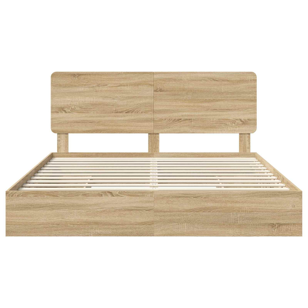 Opbevaringsseng Sonoma eg 180 x 200 cm Konstrueret træ