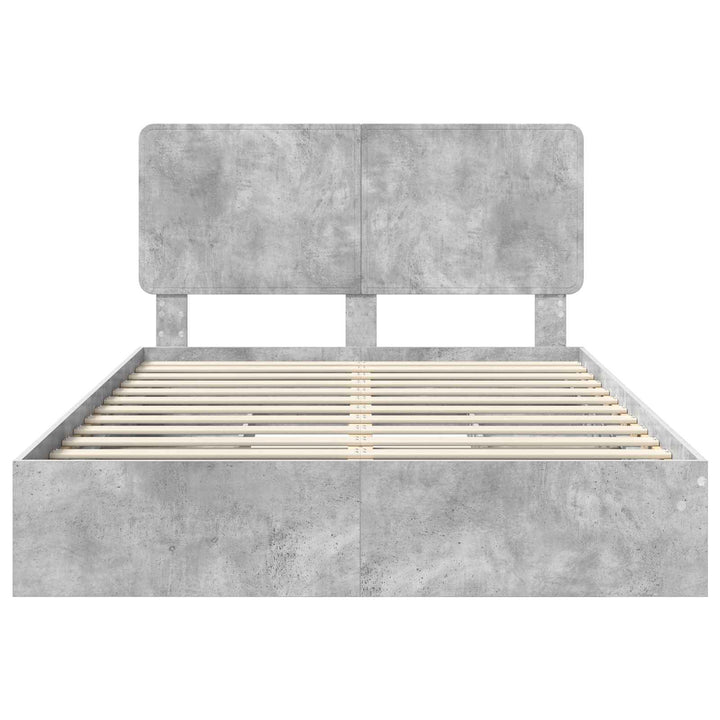 Opbevaringsseng Beton Grå 150 x 200 cm Konstrueret træ