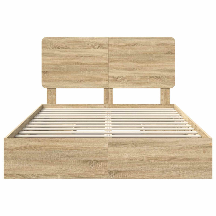Opbevaringsseng Sonoma eg 140 x 200 cm Konstrueret træ