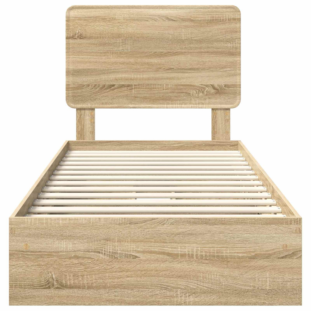 Opbevaringsseng Sonoma eg 90 x 200 cm Konstrueret træ