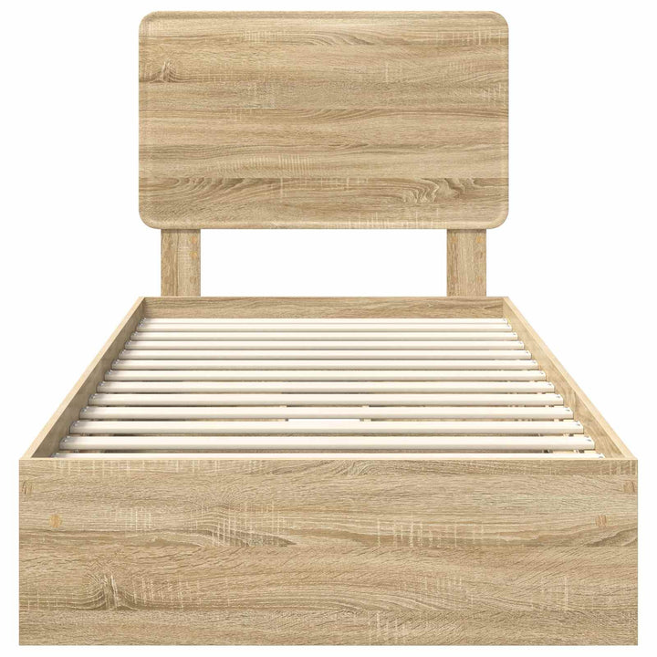 Opbevaringsseng Sonoma eg 90 x 200 cm Konstrueret træ