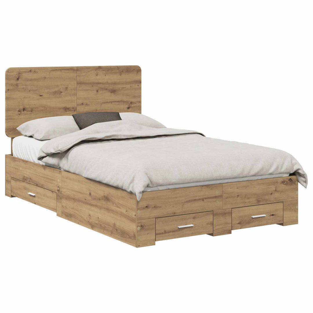 Sengestel Artisan Egetræ 120 x 190 cm Konstrueret træ