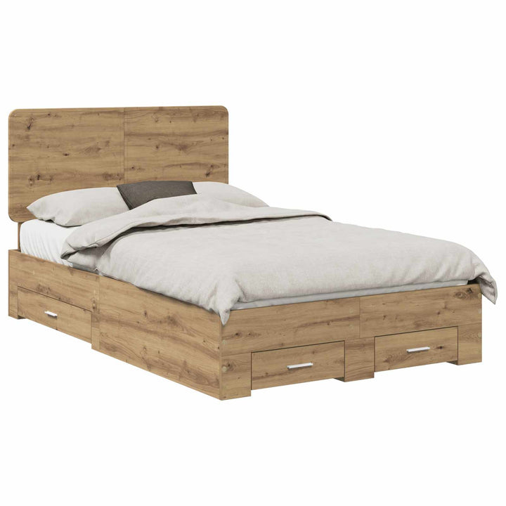 Sengestel Artisan Egetræ 120 x 190 cm Konstrueret træ
