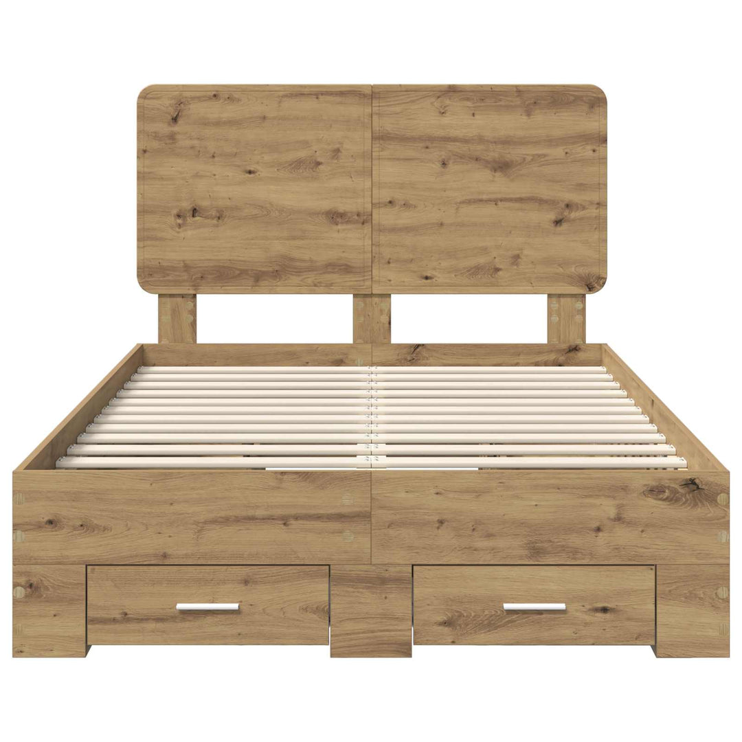 Sengestel Artisan Egetræ 120 x 190 cm Konstrueret træ