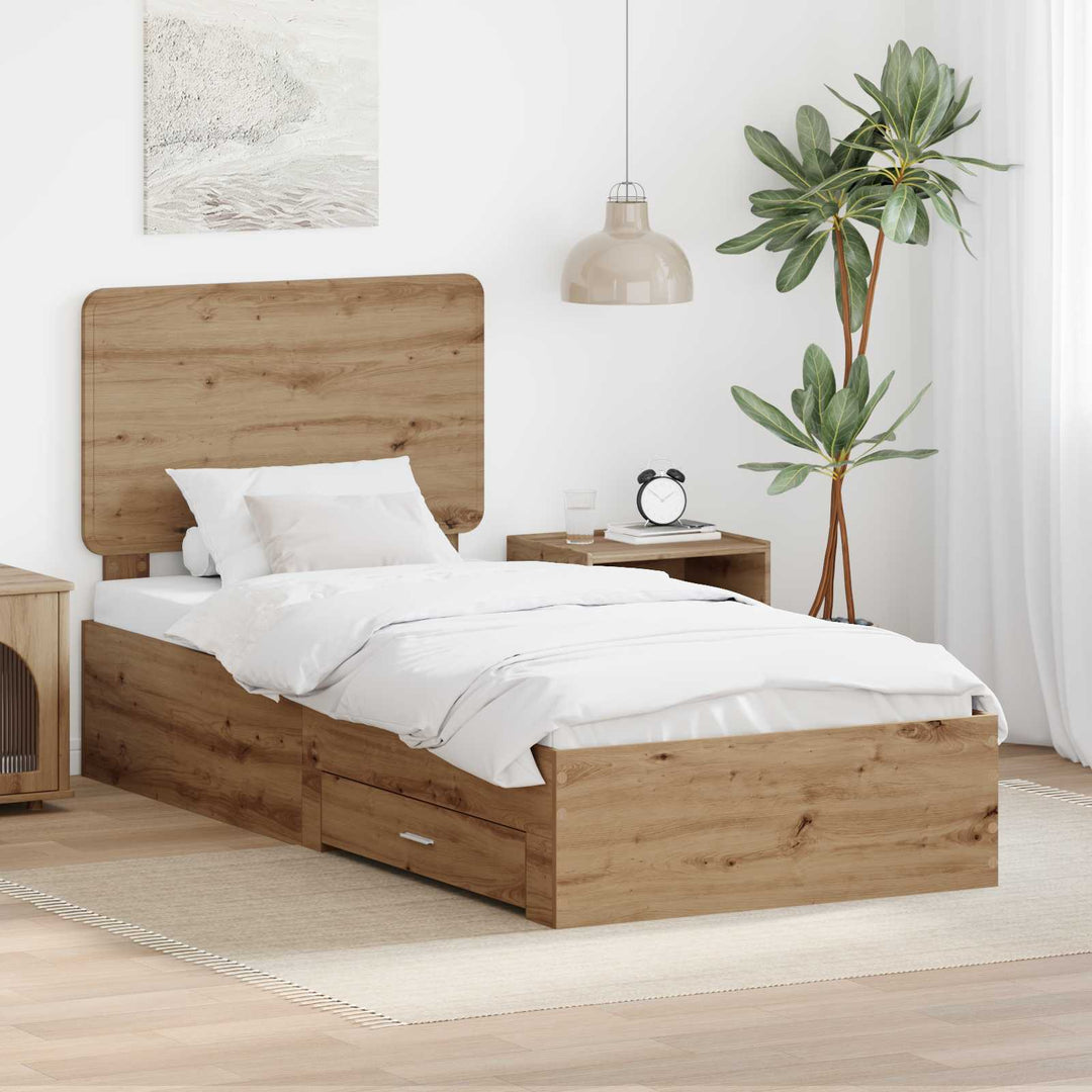 Sengestel Artisan Egetræ 100 x 200 cm Konstrueret træ