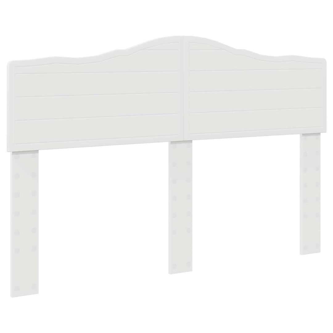 Sengestel med hovedgærde Hvid 140 x 190 cm Massiv fyrretræ