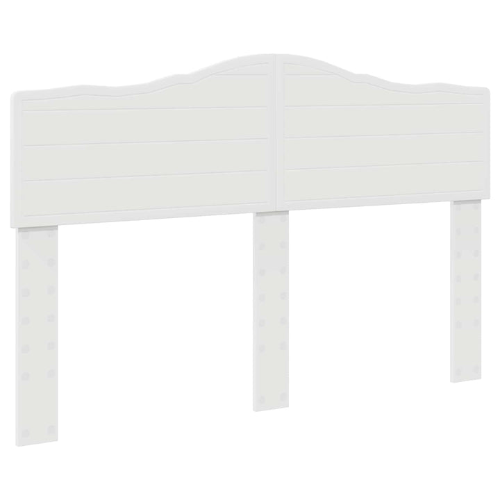 Sengestel med hovedgærde Hvid 140 x 190 cm Massiv fyrretræ