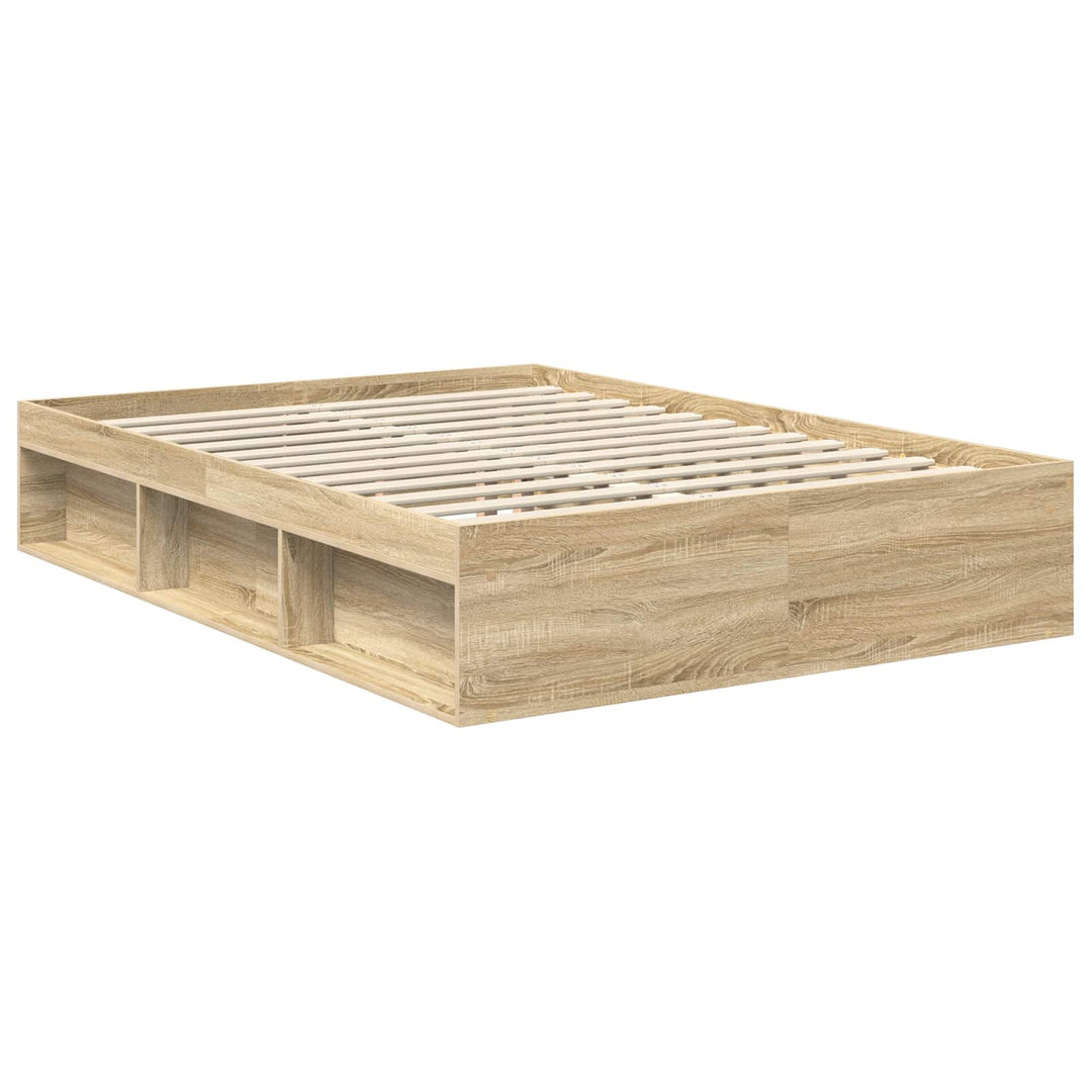 Sengestel med hovedgærde Sonoma 140 x 190 cm Massiv fyrretræ
