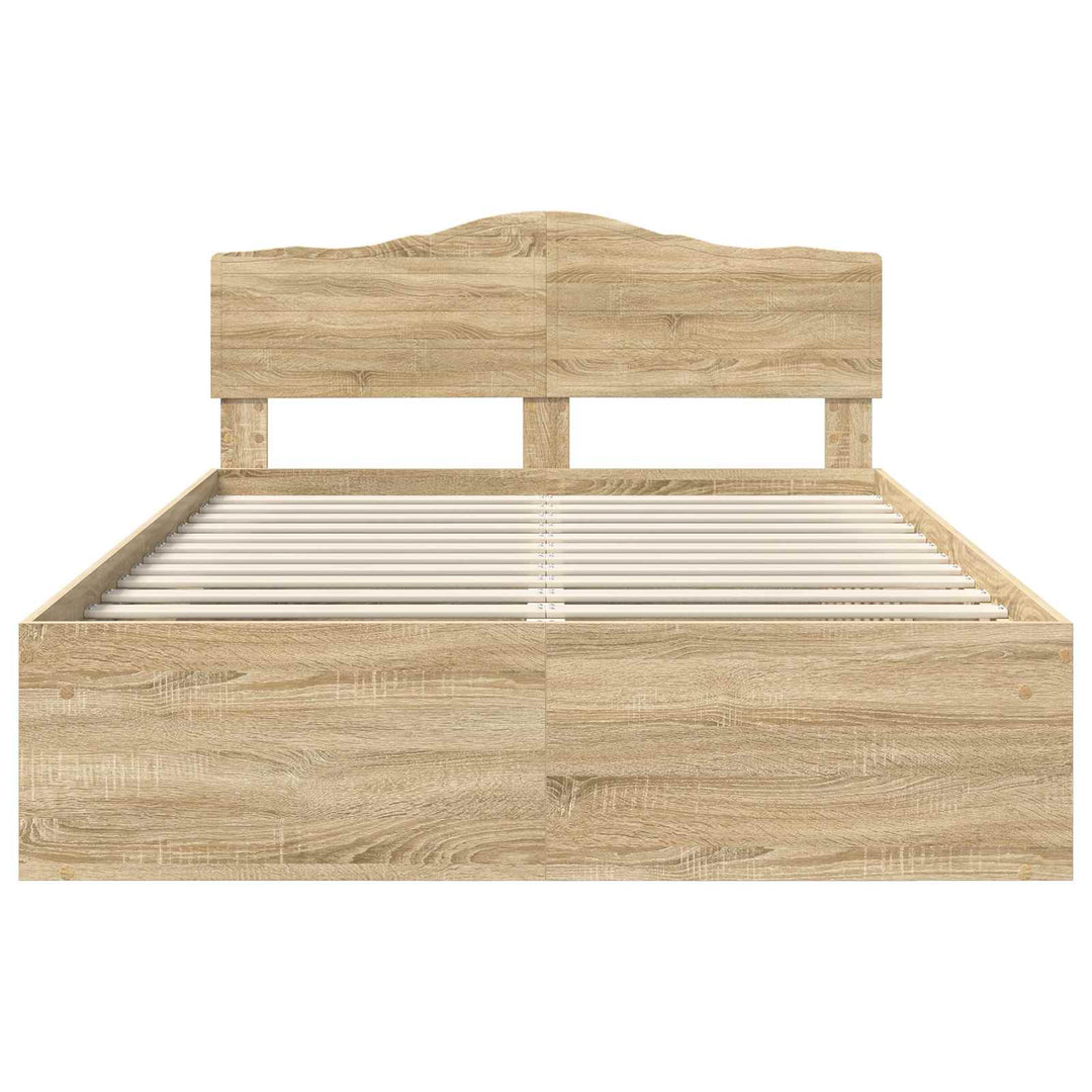 Sengestel med hovedgærde Sonoma 140 x 190 cm Massiv fyrretræ