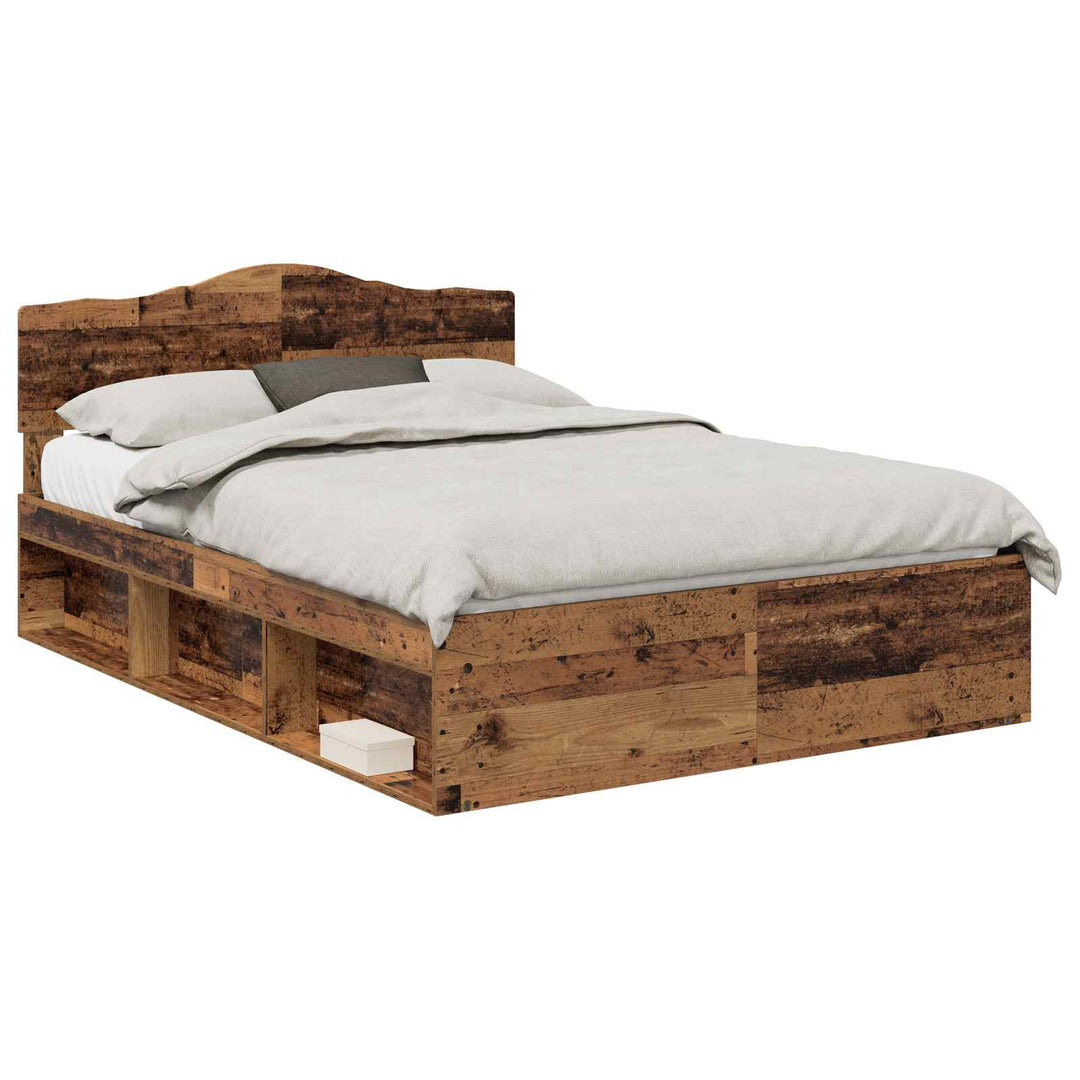 Sengestel Gammelt træ 140 x 190 cm Massiv fyrretræ