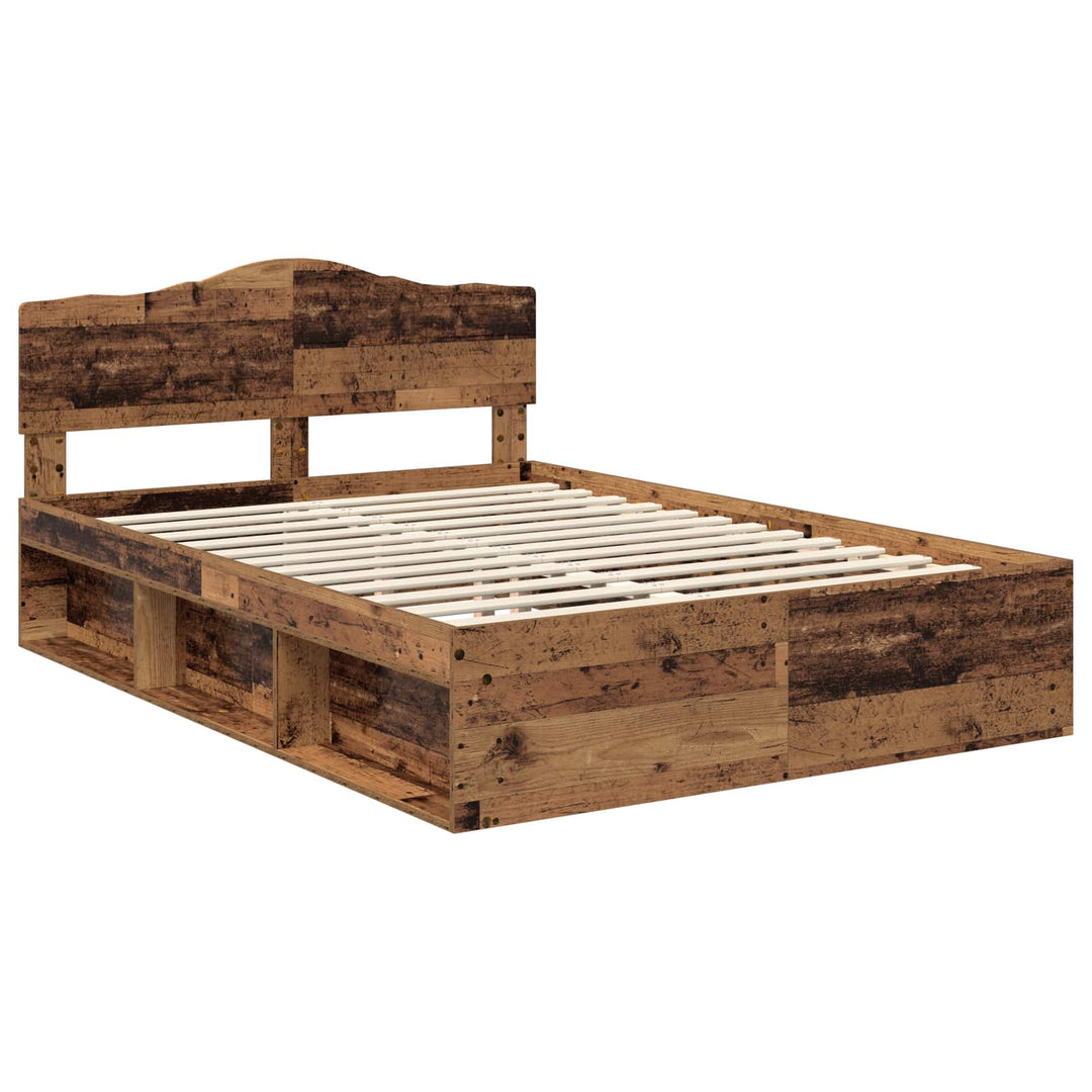 Sengestel Gammelt træ 140 x 190 cm Massiv fyrretræ