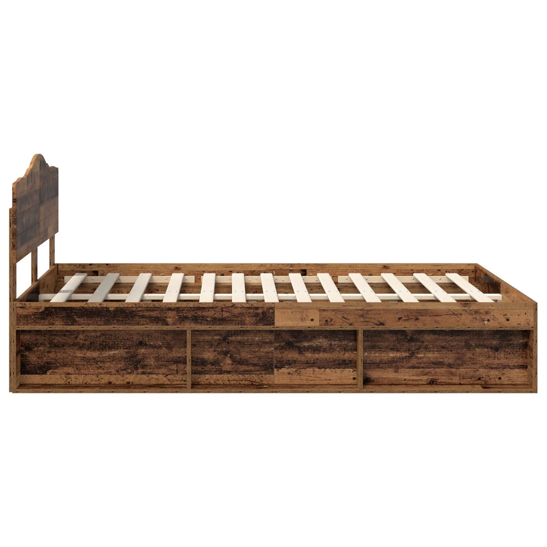 Sengestel Gammelt træ 140 x 190 cm Massiv fyrretræ
