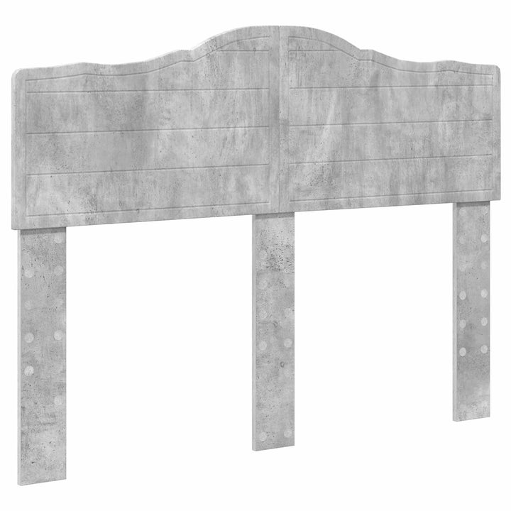 Sengestel med hovedgærde Beton Grå 135 x 190 cm Massiv fyrretræ