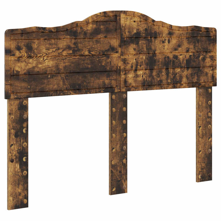 Sengestel med hovedgærde Røget eg 135 x 190 cm Massiv fyrretræ