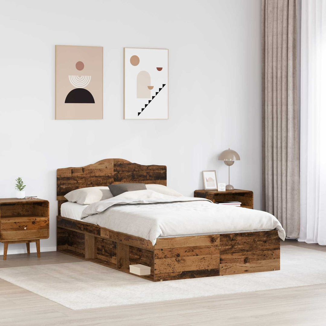Sengestel Gammelt træ 120 x 200 cm Massiv fyrretræ