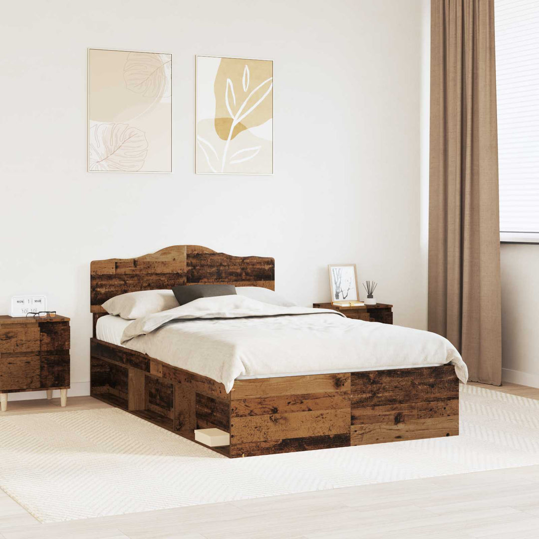 Sengestel Gammelt træ 120 x 190 cm Massiv fyrretræ