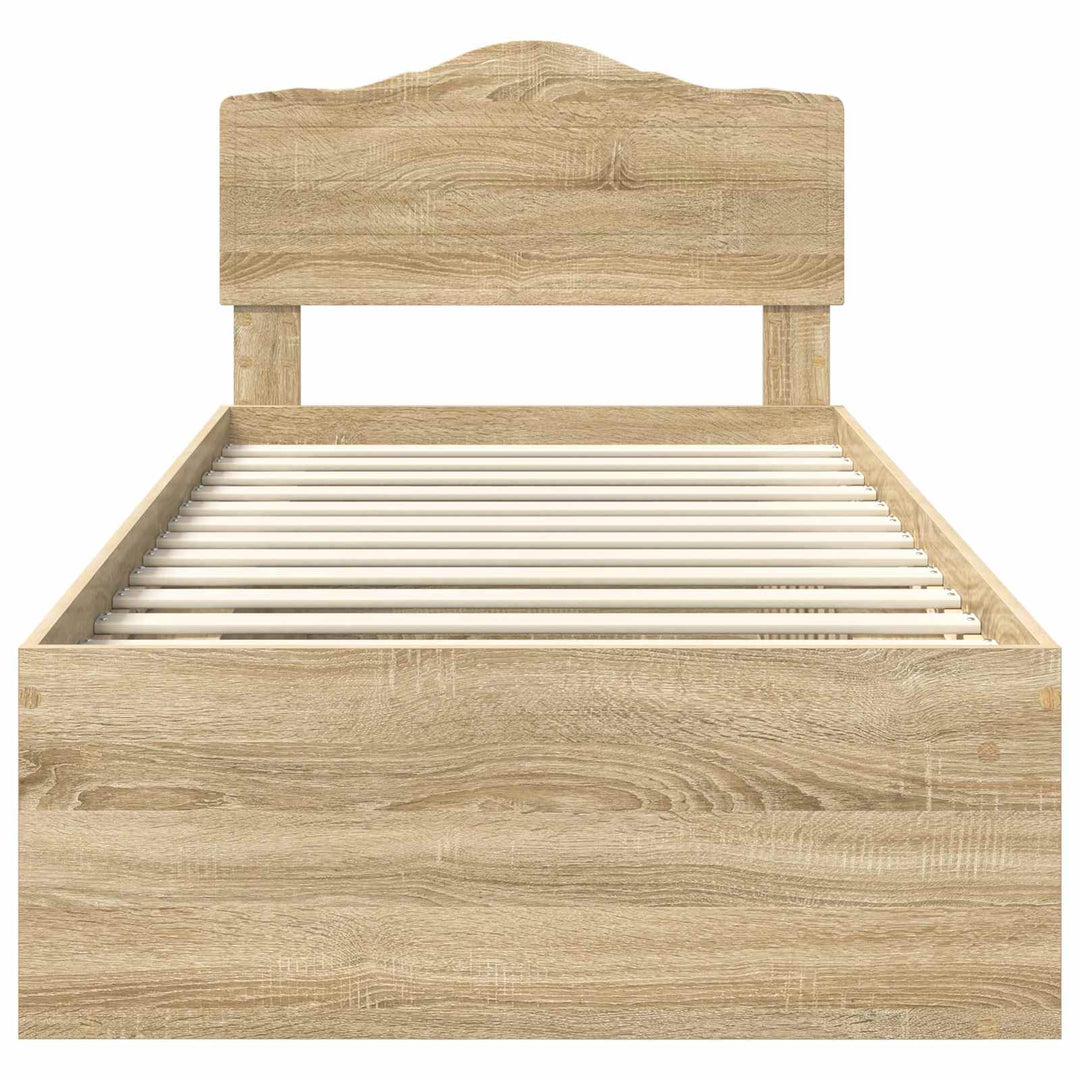 Sengestel med hovedgærde Sonoma 100 x 200 cm Massiv fyrretræ