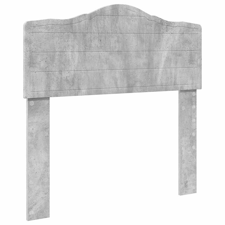 Sengestel med hovedgærde Beton 90 x 200 cm Massiv fyrretræ