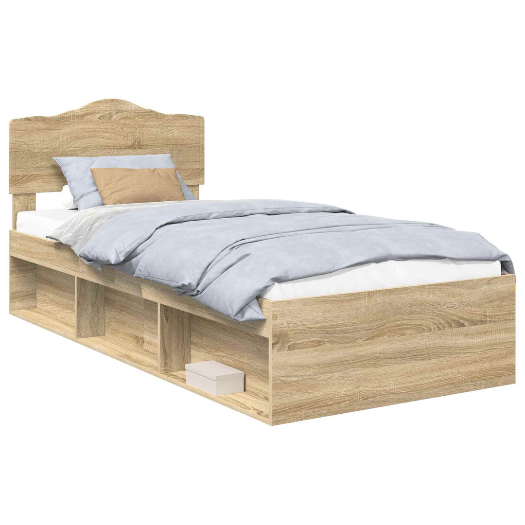Sengestel med hovedgærde Sonoma 90 x 190 cm Massiv fyrretræ
