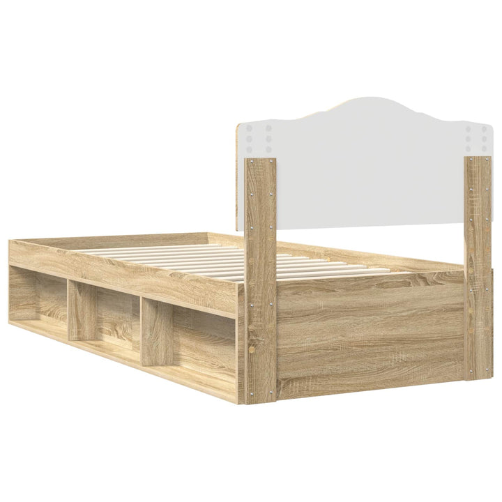Sengestel med hovedgærde Sonoma 90 x 190 cm Massiv fyrretræ
