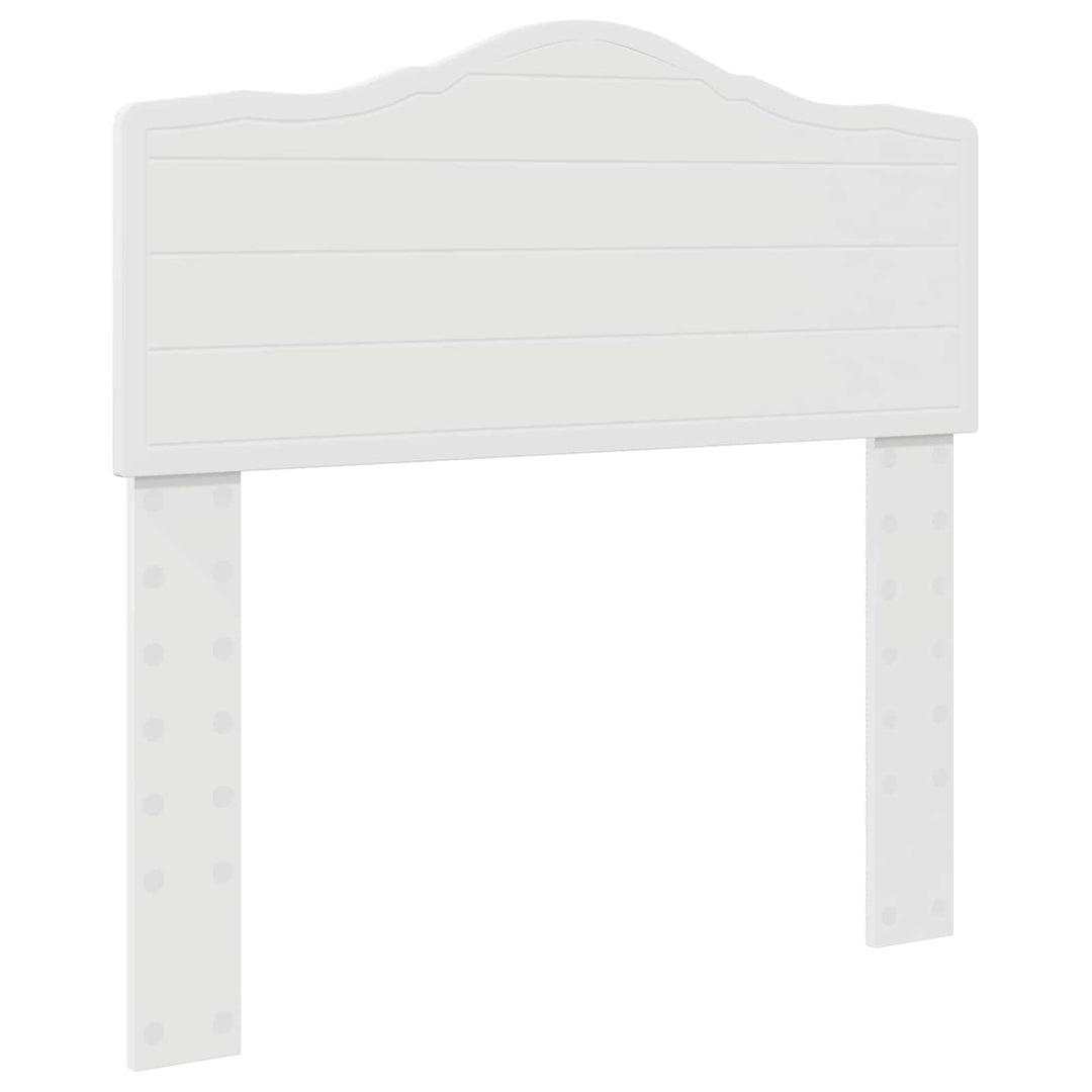 Sengestel med hovedgærde Hvid 75 x 190 cm Massiv fyrretræ