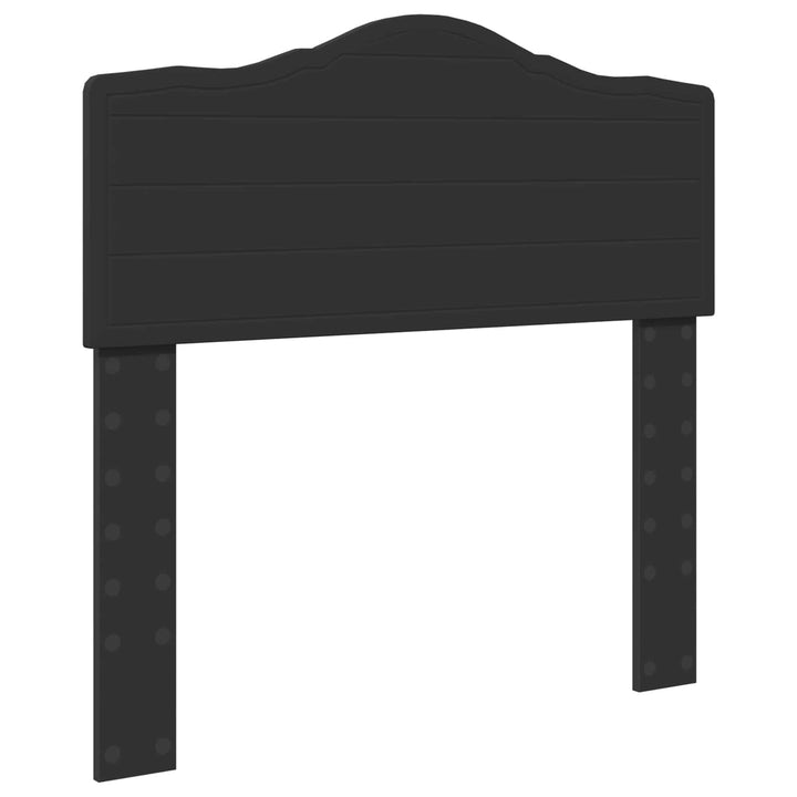Sengestel med hovedgærde Sort 75 x 190 cm Massiv fyrretræ