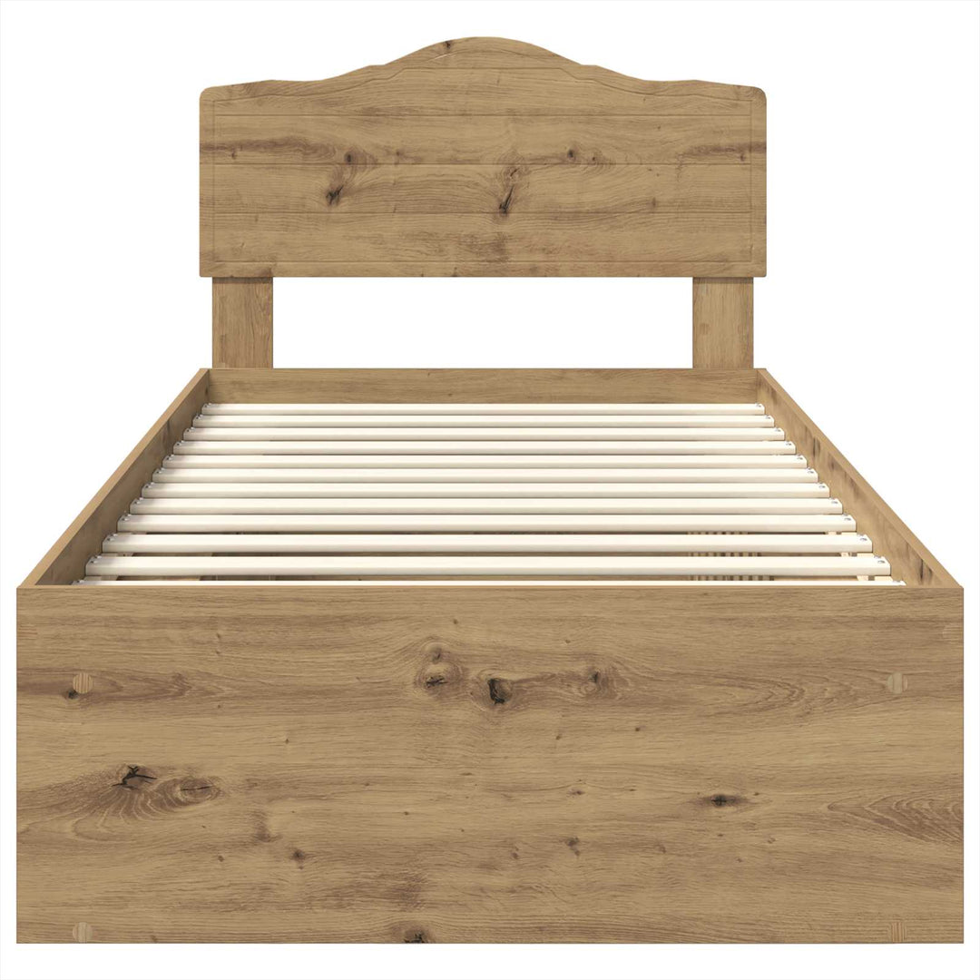 Sengestel med hovedgærde Artisan eg 75 x 190 cm Massiv fyrretræ