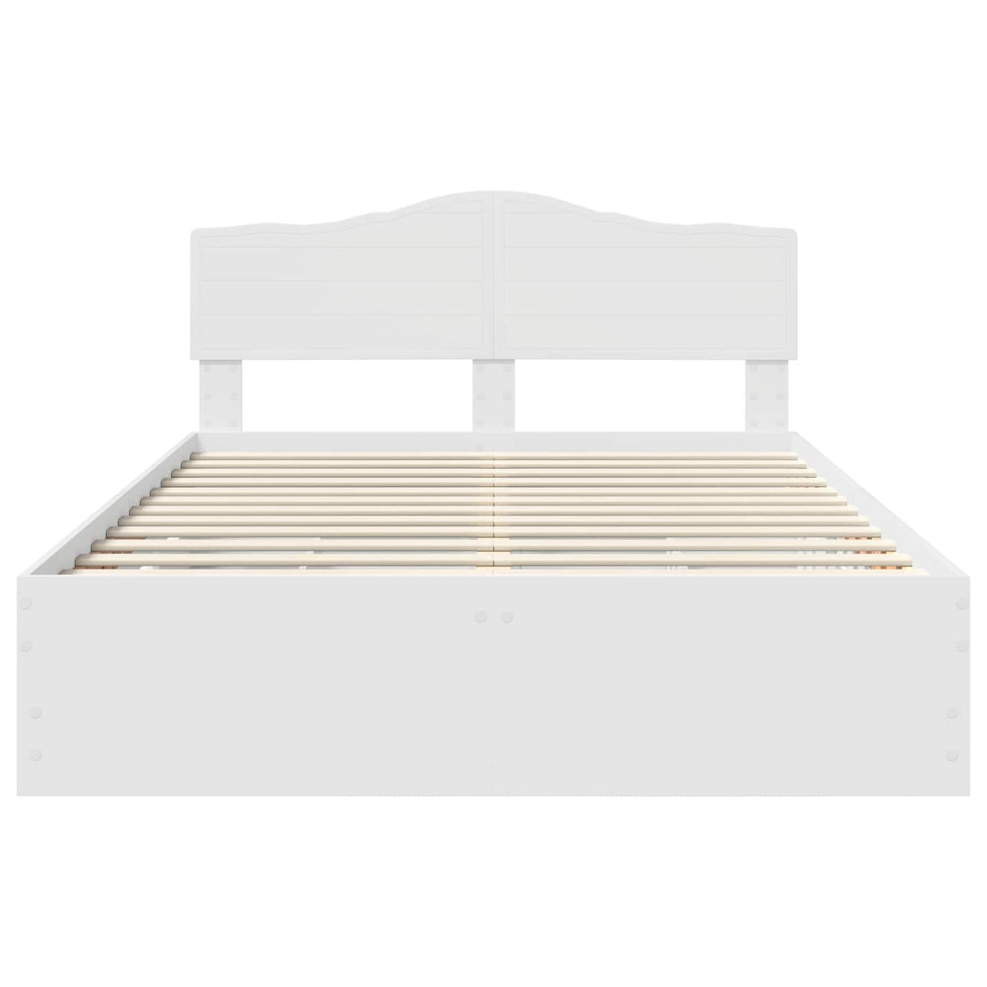Sengestel med skuffe Hvid 160 x 200 cm Ingeniørtræ