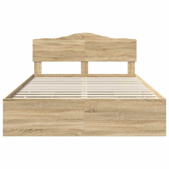 Sengestel med skuffe Sonoma eg 160 x 200 cm Ingeniørtræ