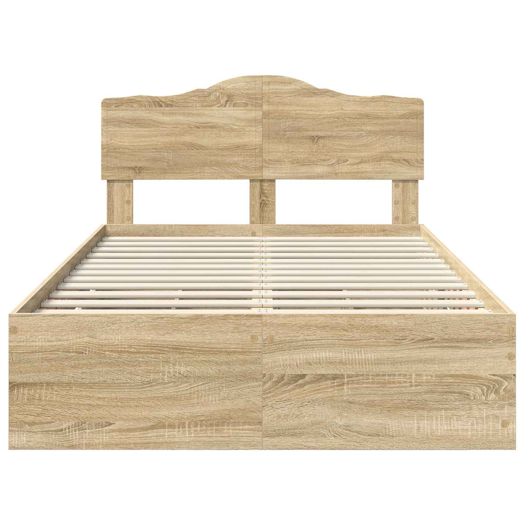 Sengestel med skuffe Sonoma eg 120 x 190 cm Ingeniørtræ