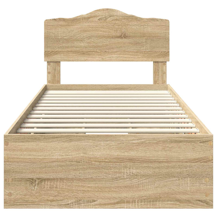 Sengestel med skuffe Sonoma eg 100 x 200 cm Ingeniørtræ