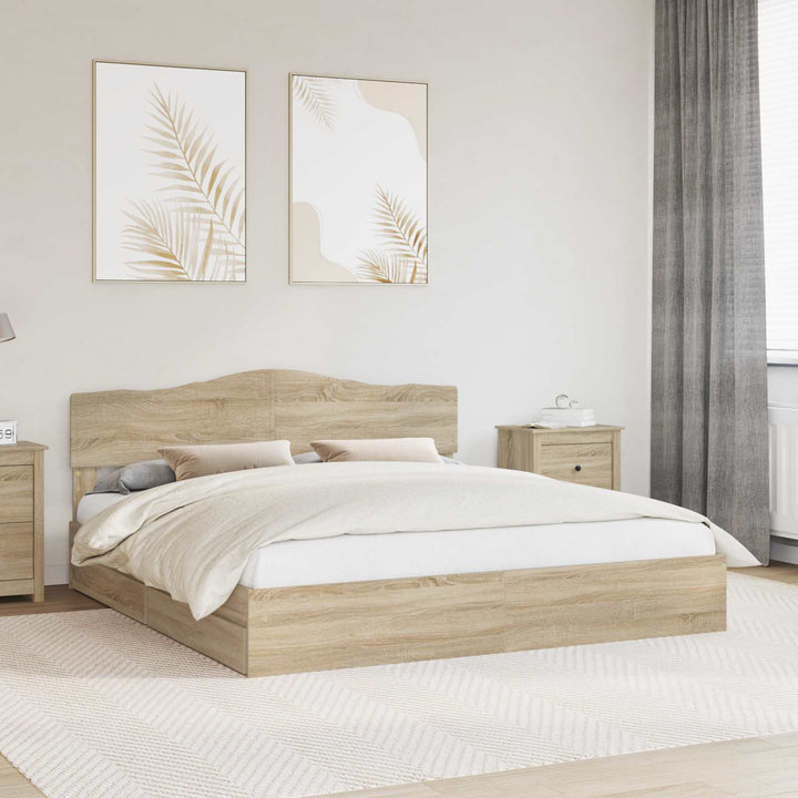 Opbevaringsseng Sonoma eg 180 x 200 cm Konstrueret træ