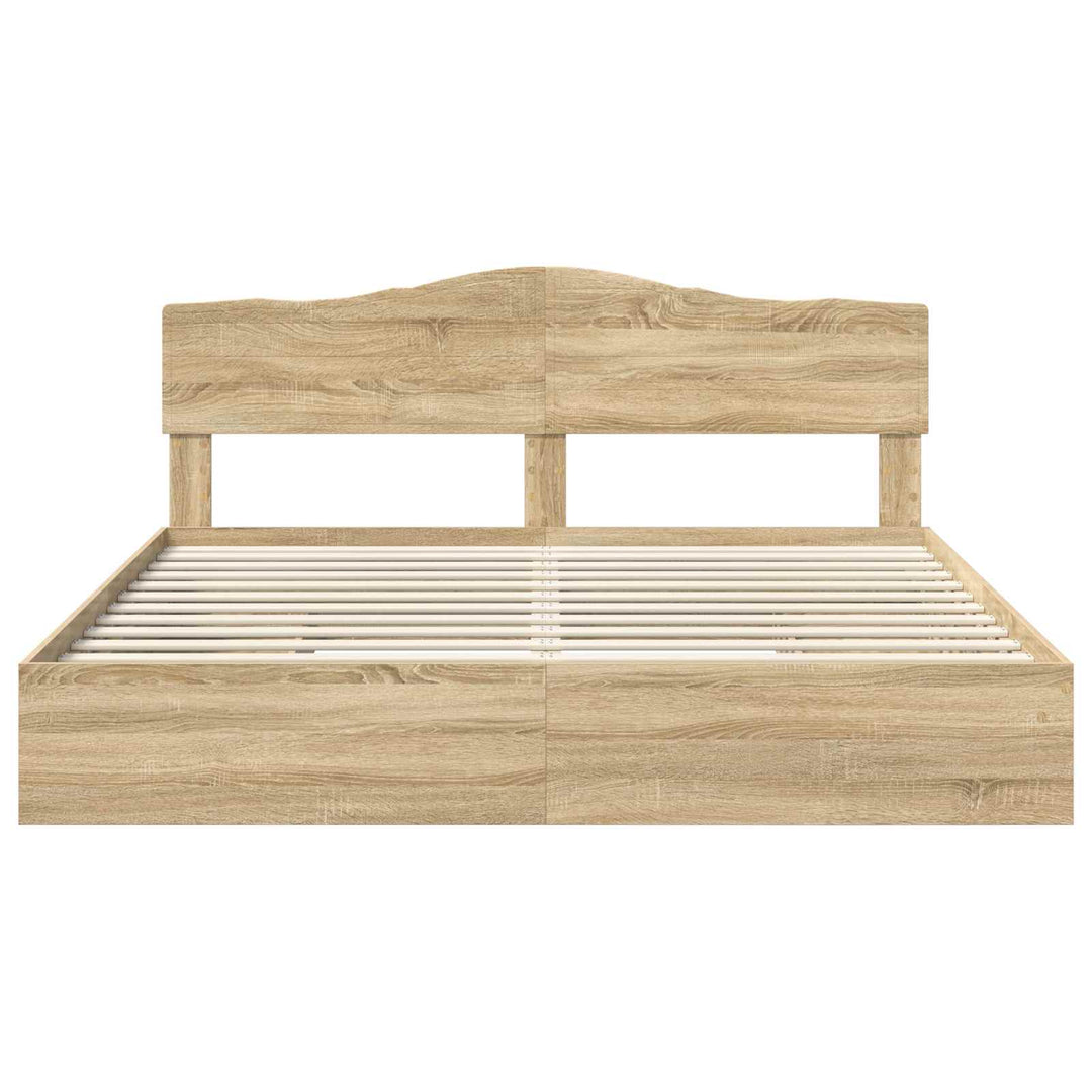 Opbevaringsseng Sonoma eg 180 x 200 cm Konstrueret træ