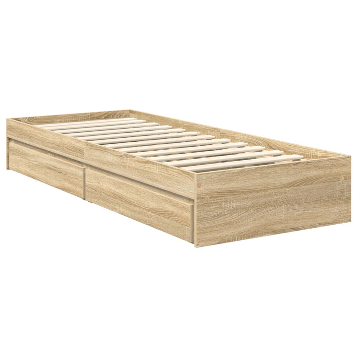 Opbevaringsseng Sonoma eg 70 x 190 cm Konstrueret træ