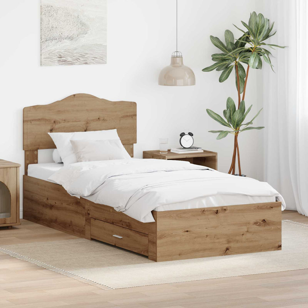 Sengestel Artisan Egetræ 100 x 200 cm Konstrueret træ